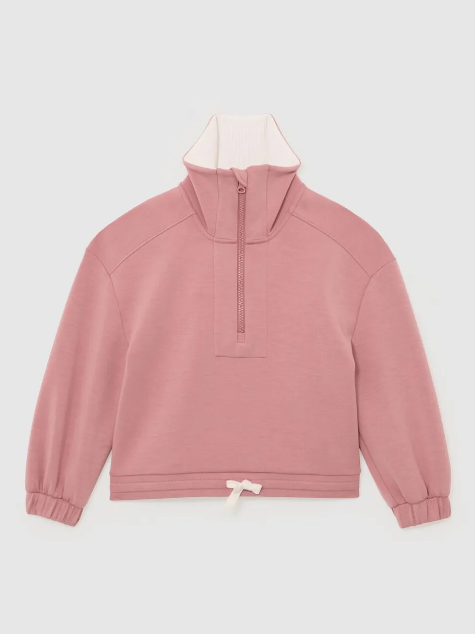 Reiss Rose Laney 13-14 yrs Funnel-Neck Interlock Zip Sweatshirt
