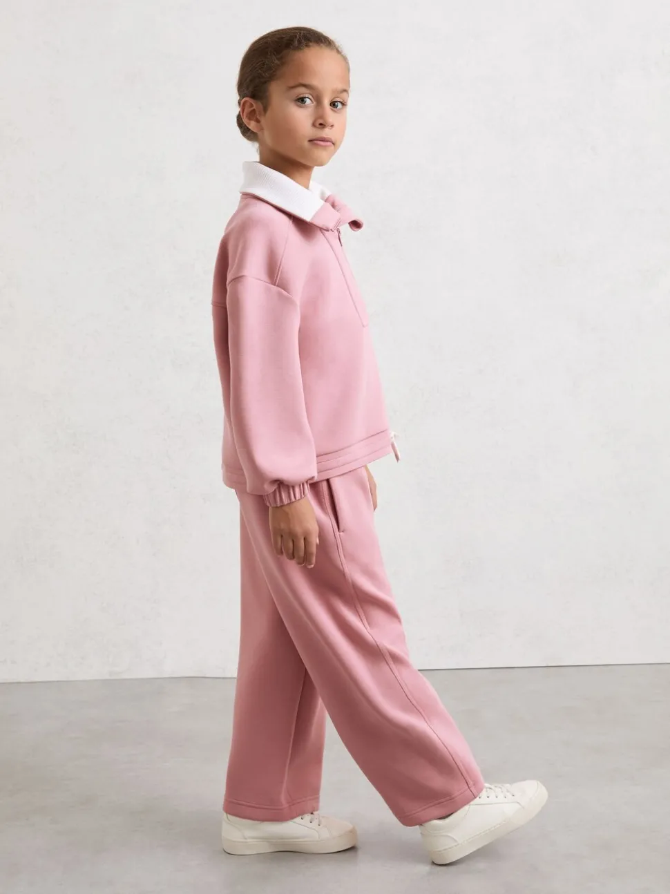Reiss Rose Laney 9-13 yrs Wide-Leg Interlock Drawstring Joggers