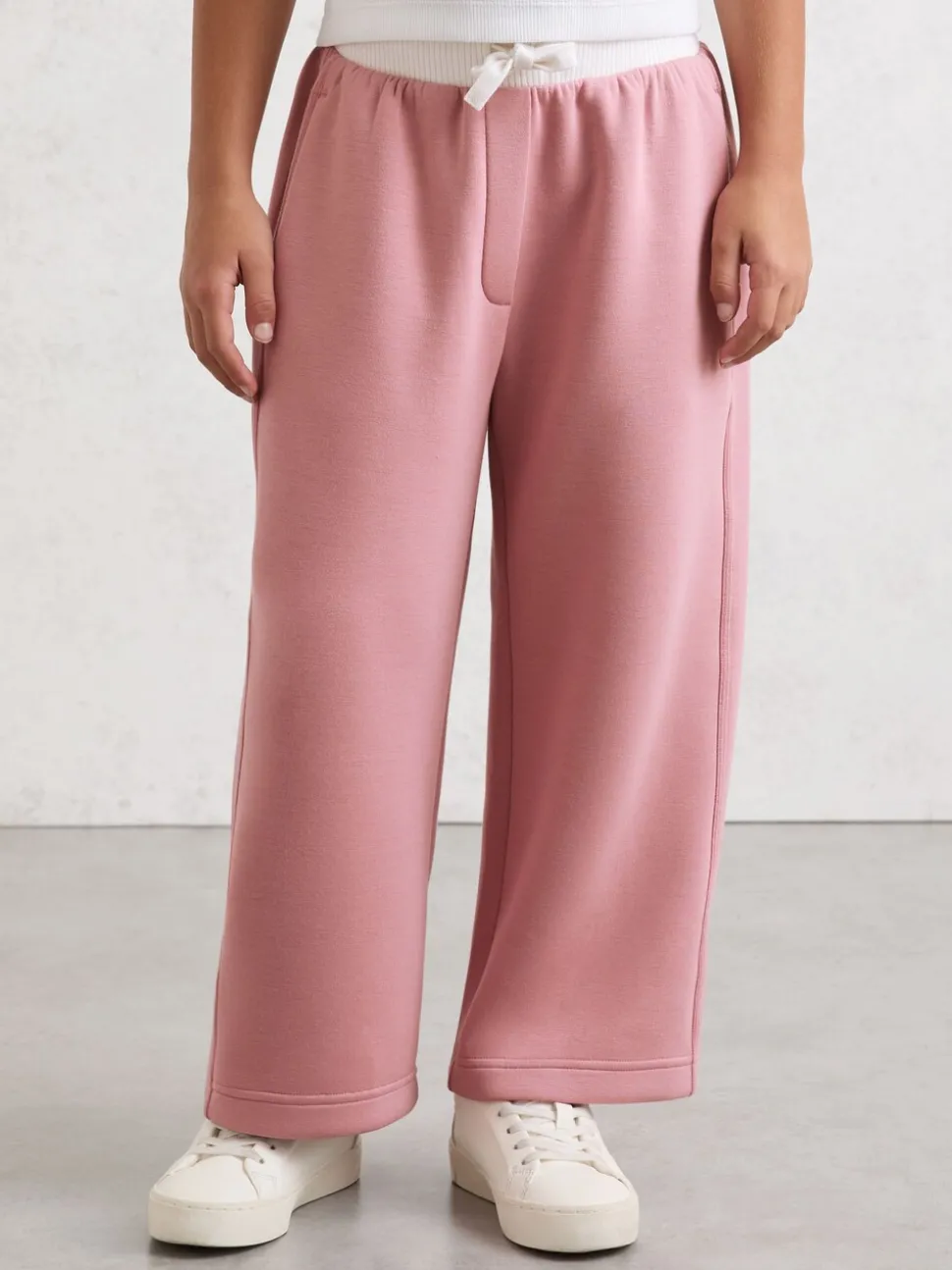 Reiss Rose Laney 13-14 yrs Wide-Leg Interlock Drawstring Joggers