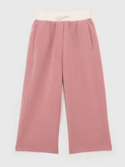 Reiss Rose Laney 3-9 yrs Wide-Leg Interlock Drawstring Joggers