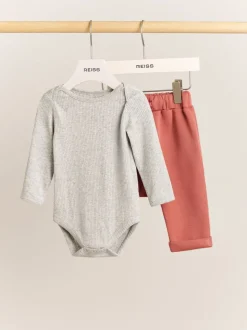 Reiss Rose Piper Jersey Trousers and Bodysuit Set