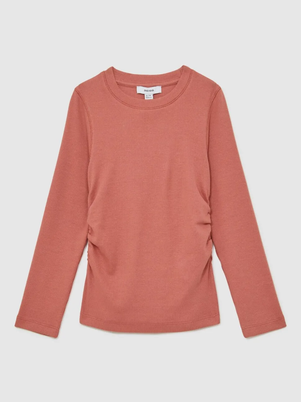 Reiss Rose Trina 4-9 yrs Cotton Ruched Long-Sleeve T-Shirt with Stretch