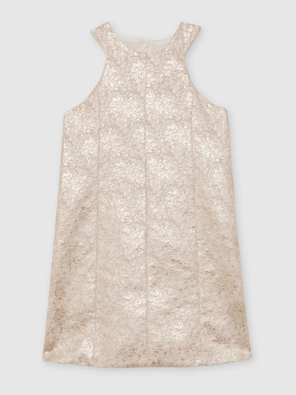 Reiss Silver Celia 3-9 yrs Metallic Jacquard Shift Dress