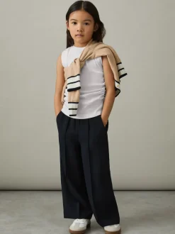 Reiss White Trudy 4-9 yrs Ruched Vest Top