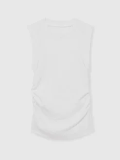 Reiss White Trudy 4-9 yrs Ruched Vest Top