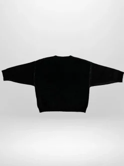 Religion Black Skully Jumper With White Intarsia Skull And Crossbone