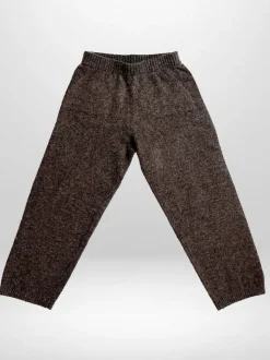 Religion Brown Skully Knitted Joggers With Small Skull & Crossbone Contrast Logo