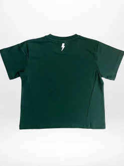 Religion Green Good Vibes T-Shirt With Contrast Slogan
