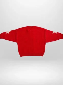 Religion Red Rock N Roll Slogan Jumper With Stars