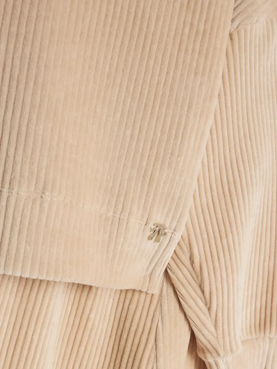 River Island Beige Cosy Cord Lounge Sweatshirt & Wide Leg Joggers Set