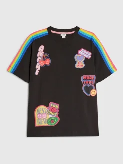 River Island Black Badge Boyfriend Fit T-Shirt