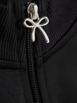 River Island Black Bow Tracksuit Set