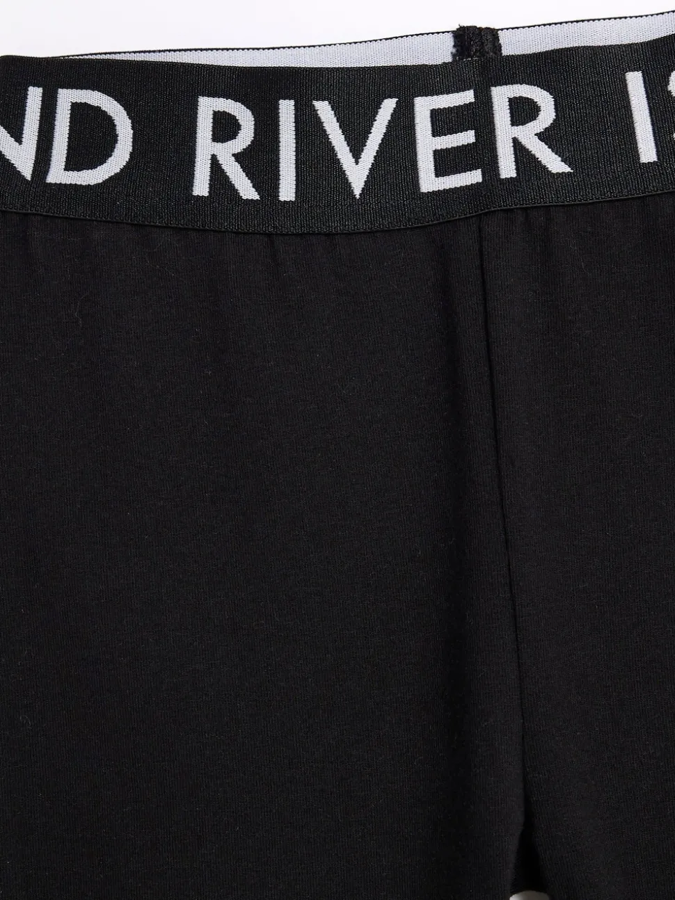 River Island Black Deep Waistband Kickflare Leggings