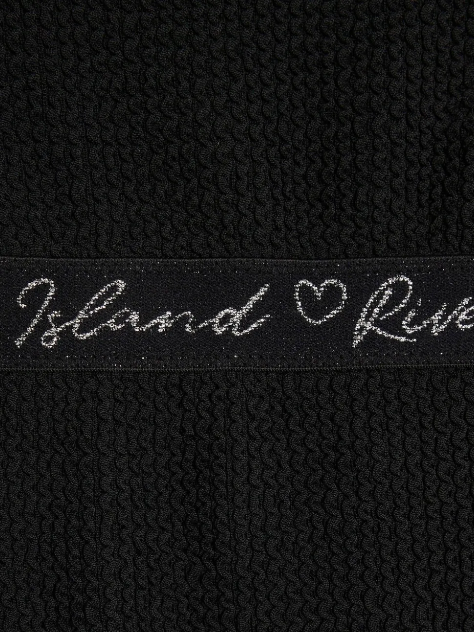 River Island Black Elastic Textured Swimsuit