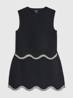 River Island Black Embellished Vest & Skirt Set