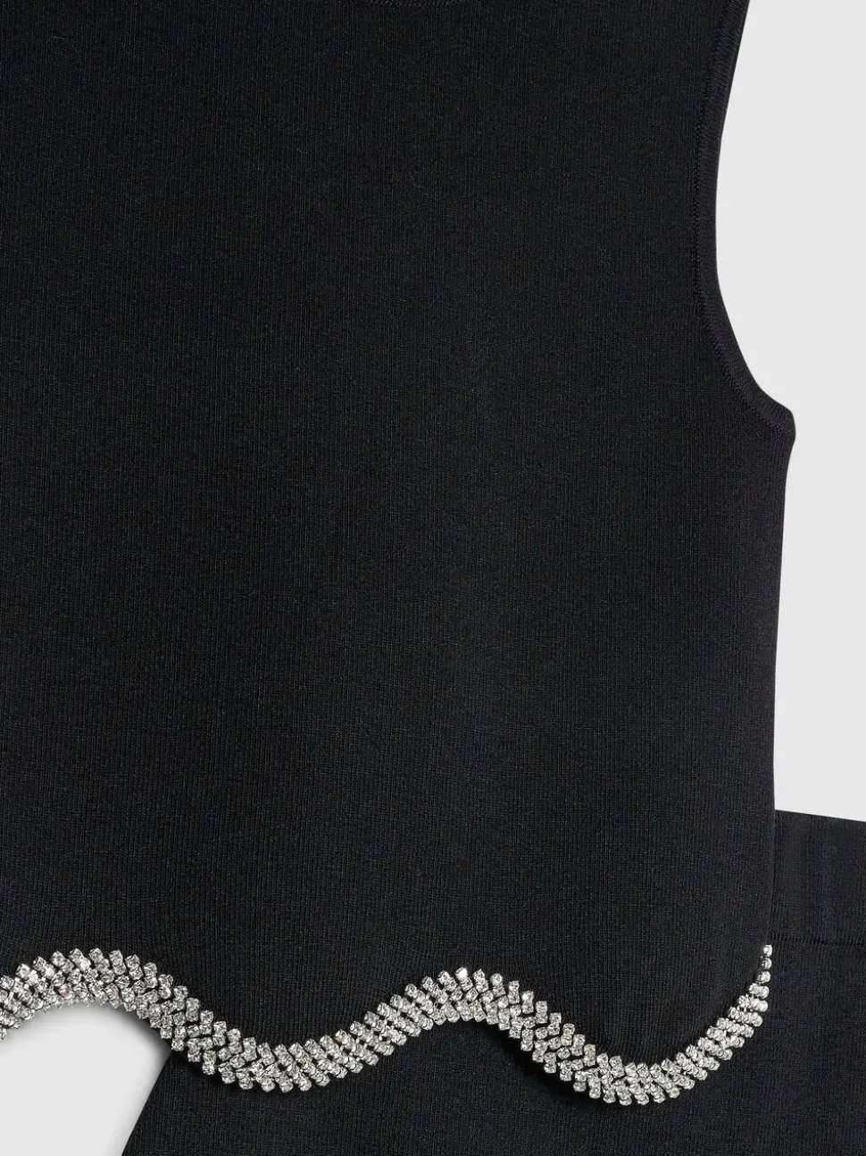 River Island Black Embellished Vest & Skirt Set