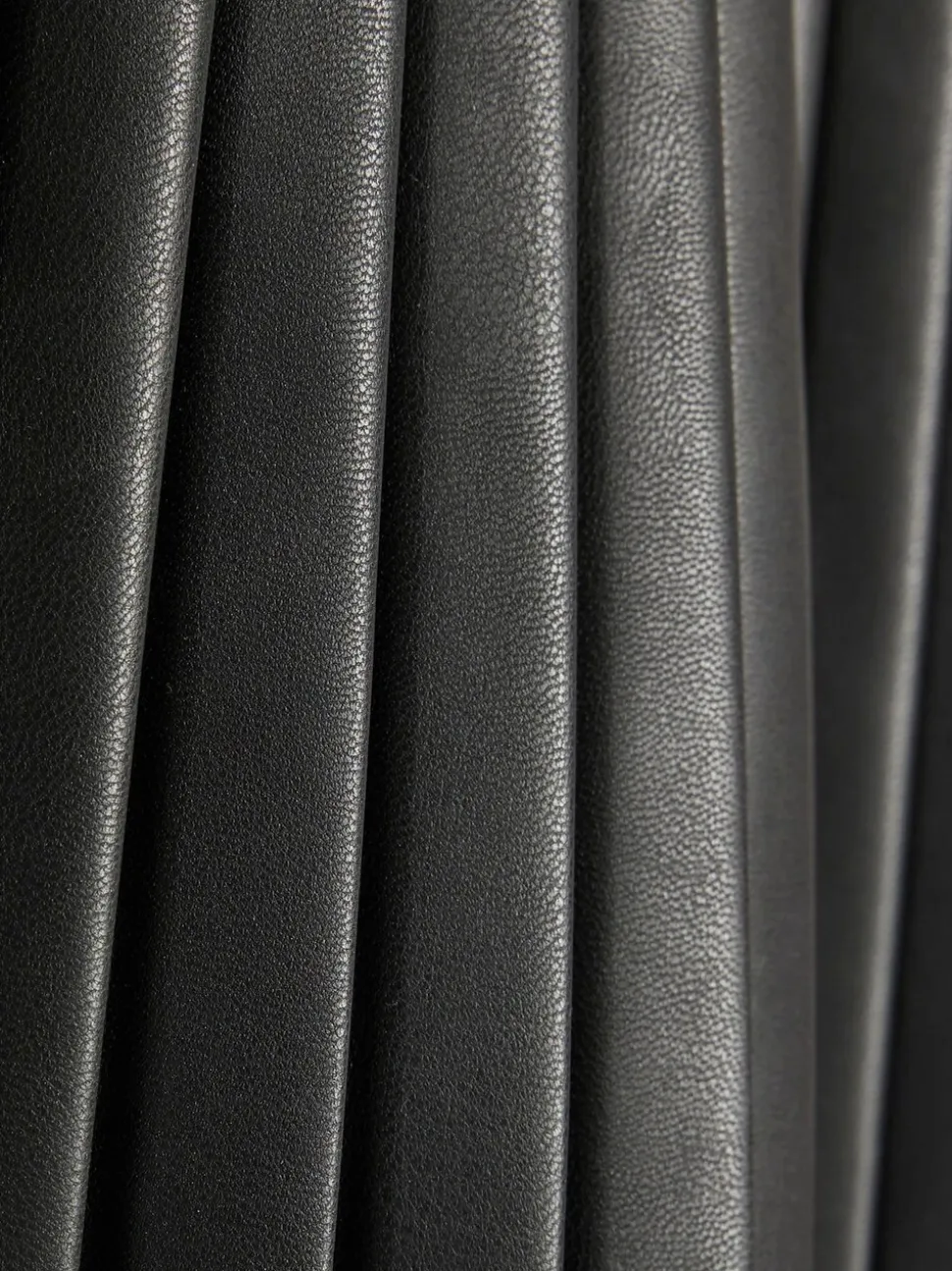 River Island Black Faux Leather Pleated Dress