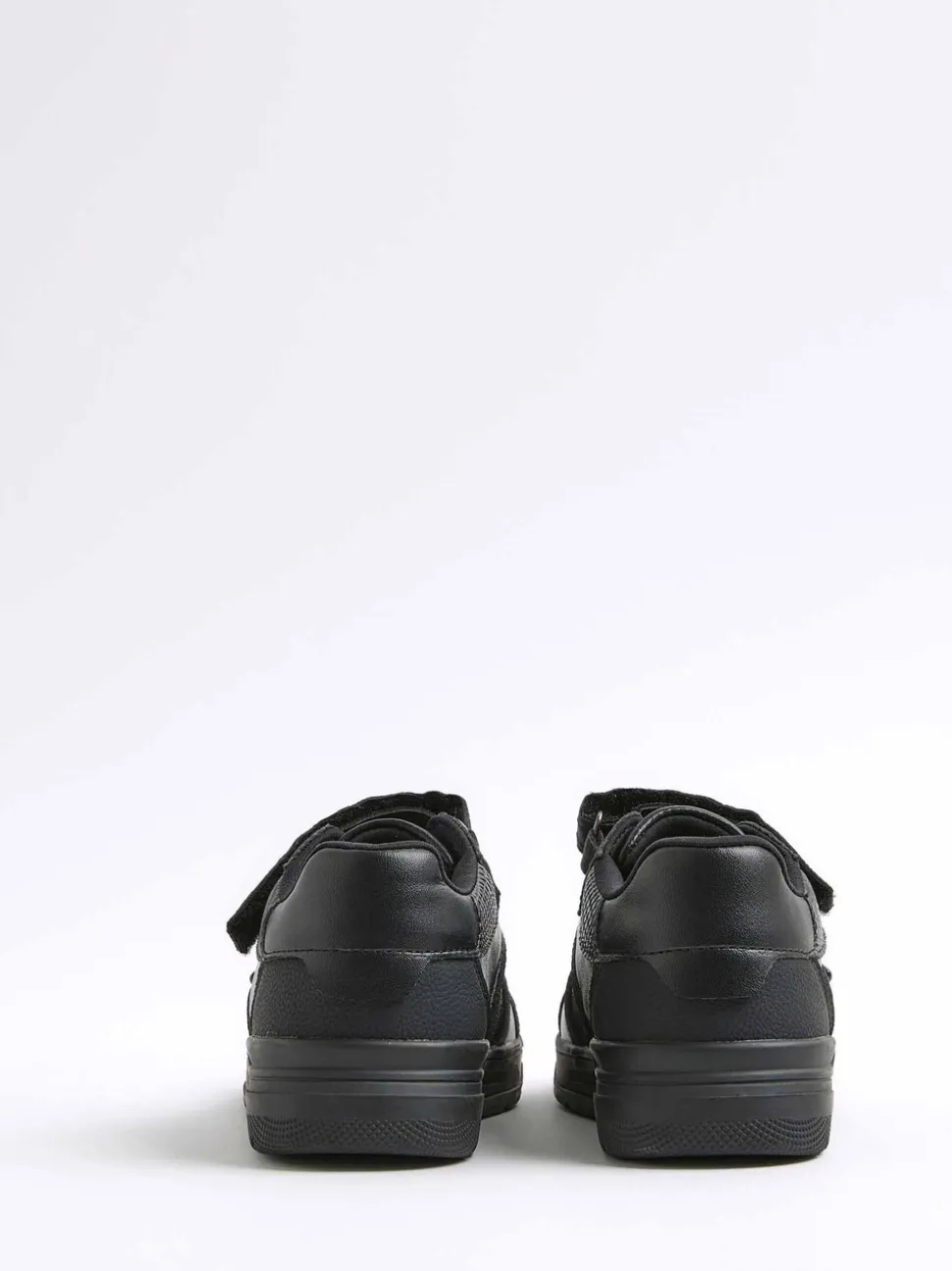 River Island Black Faux Leather Lion Head Trainers