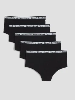 River Island Black Girls Hipster Briefs 5 Pack