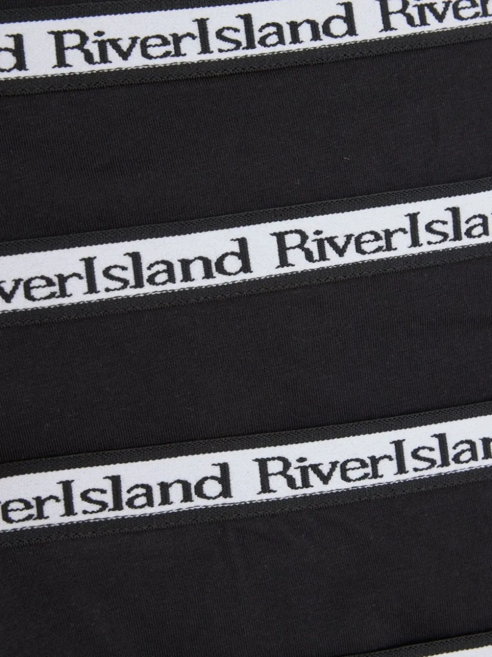 River Island Black Girls Hipster Briefs 5 Pack