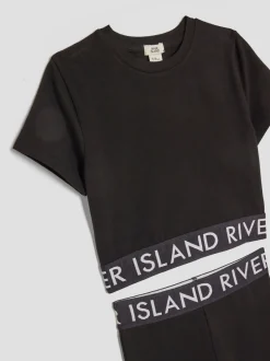 River Island Black Girls Kickflare Set