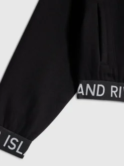 River Island Black Girls Waistband Bomber Jacket