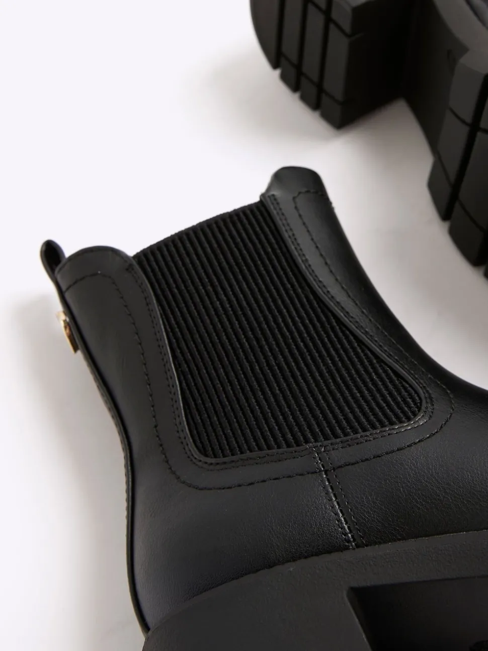 River Island Black Heart Heeled Chelsea Boots