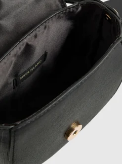 River Island Black Heart Monogram Kendal Cross-Body Bag