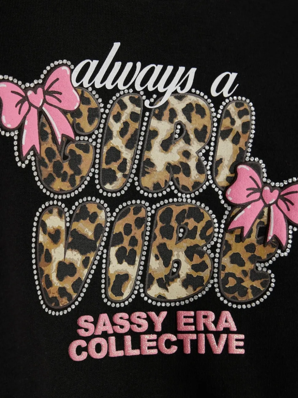River Island Black Leopard Girl Vibe Sweatshirt & Legging Set