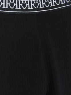 River Island Black Mini Girls Waistband Rib Leggings