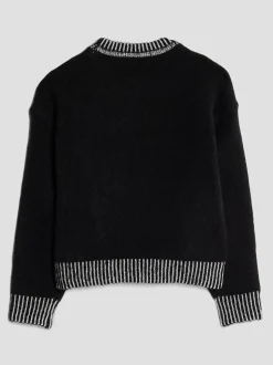 River Island Black OG Sequin Lips Christmas Jumper