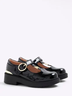 River Island Black T Bar Mary Jane Shoes