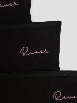 River Island Black Waistband Briefs 7 Pack