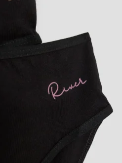 River Island Black Waistband Briefs 7 Pack