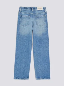 River Island Blue Ripped Straight Jeans