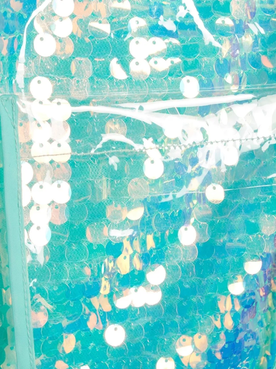 River Island Blue Sequin Rain Trench Coat