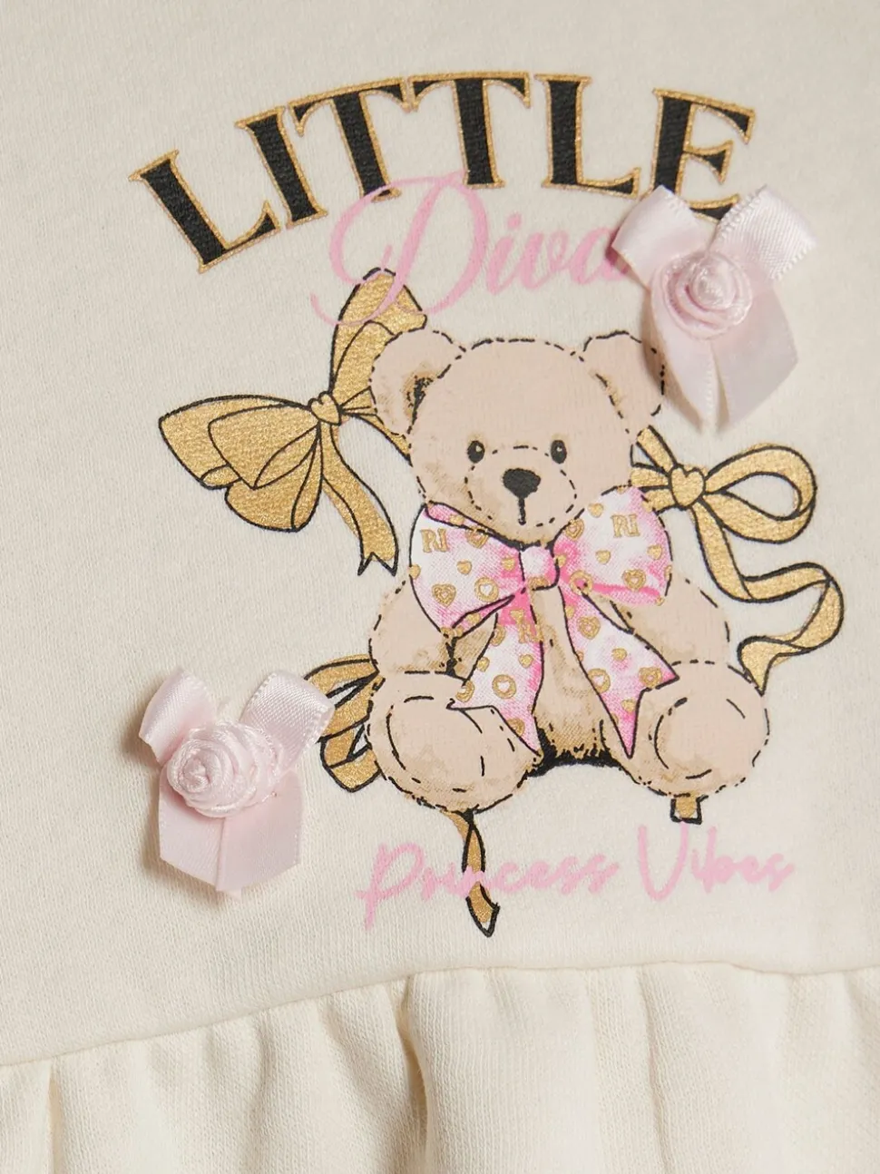 River Island Brown Bear Frill Peplum & Leggings Set