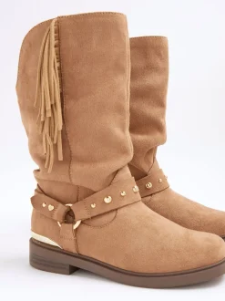 River Island Brown Girls Slouch Tassel Boots