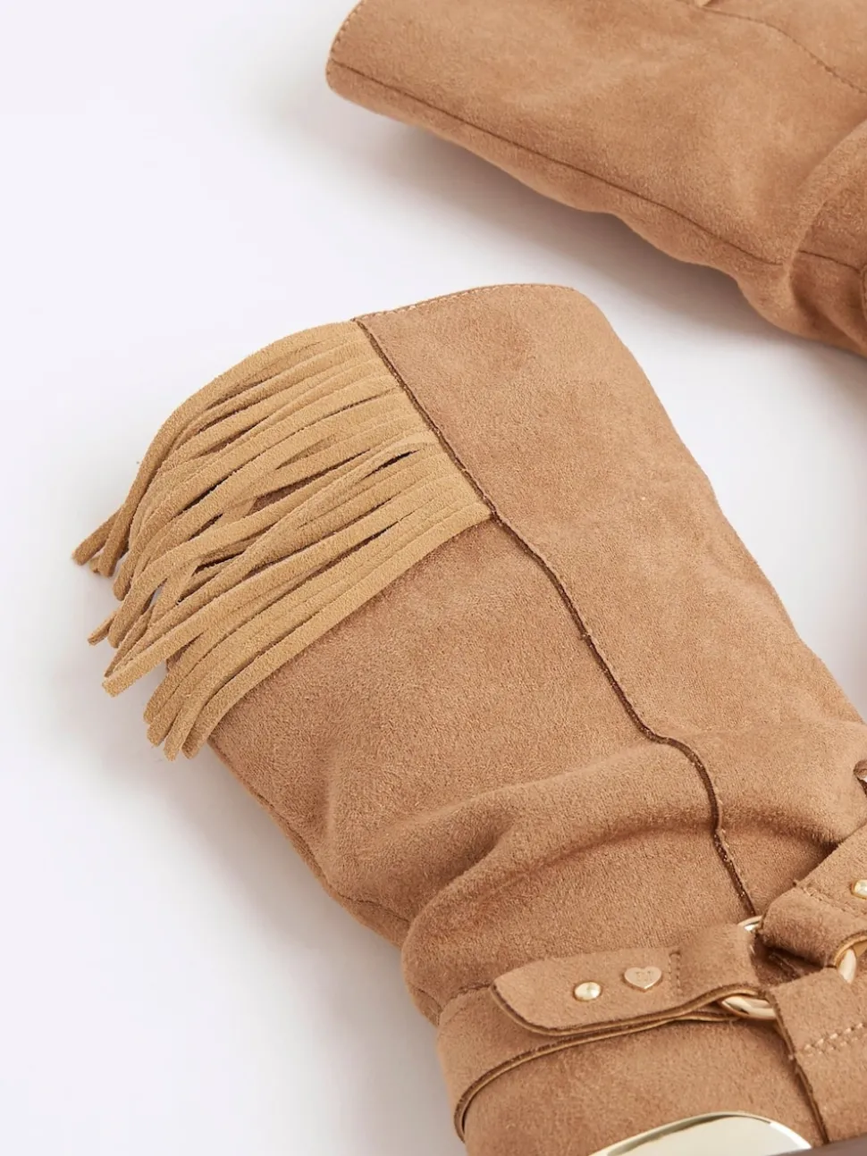 River Island Brown Girls Slouch Tassel Boots
