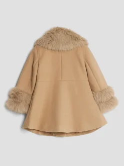 River Island Brown Longline Wool Coat