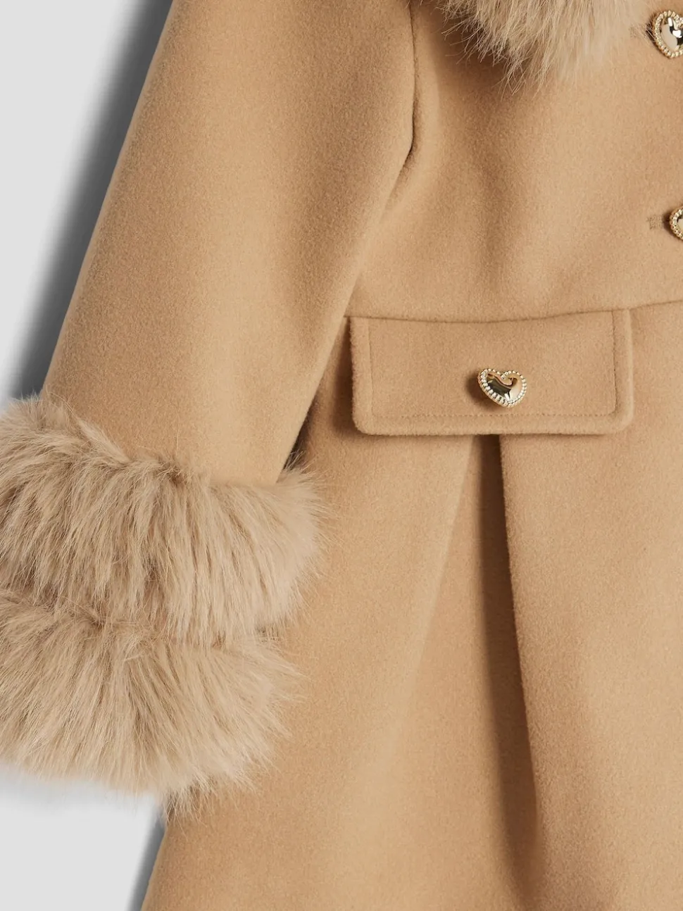 River Island Brown Longline Wool Coat