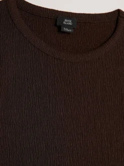 River Island Brown Textured Baby T-Shirt & Rara Skirt Set