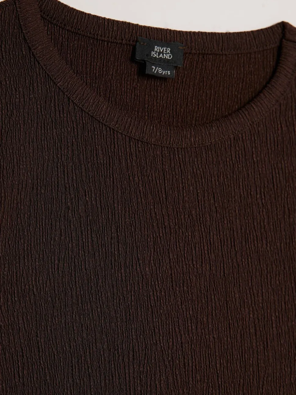 River Island Brown Textured Baby T-Shirt & Rara Skirt Set
