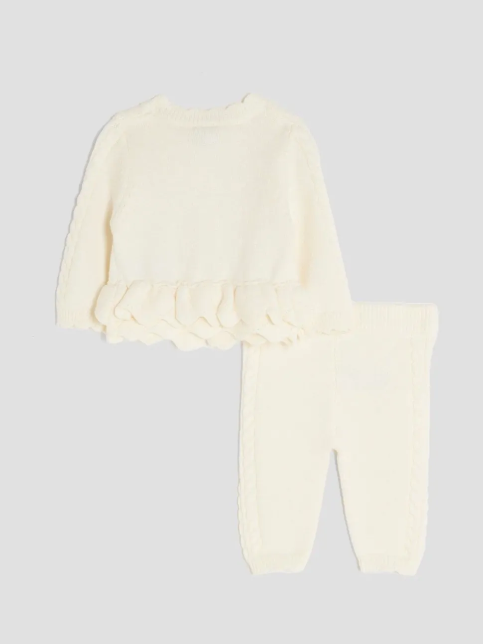River Island Cream Baby Girls Peplum Cardigan