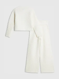 River Island Cream Cable Cardigan & Trousers Set