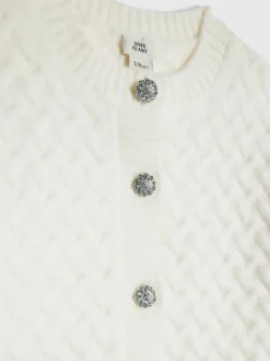 River Island Cream Cable Cardigan & Trousers Set