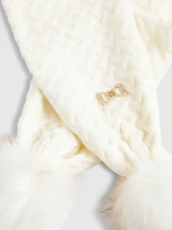 River Island Cream Core Beanie Hat ,Gloves & Scarf Set