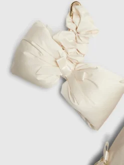 River Island Cream 3D Bow Padded Jacket