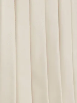 River Island Cream Faux Leather Pleated Dress