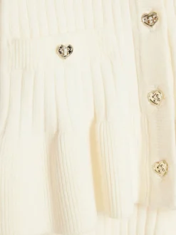 River Island Cream Fur Collar Cardigan & Kickflare Set